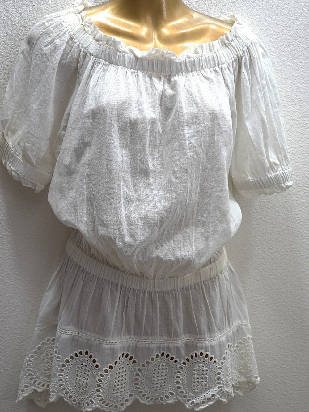Michael kors White Eyelet Tunic Top size XS nwots